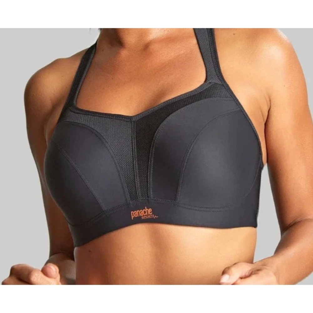 New Panache High Impact Sports Bra 36 E Size Support Running Gym Underwire